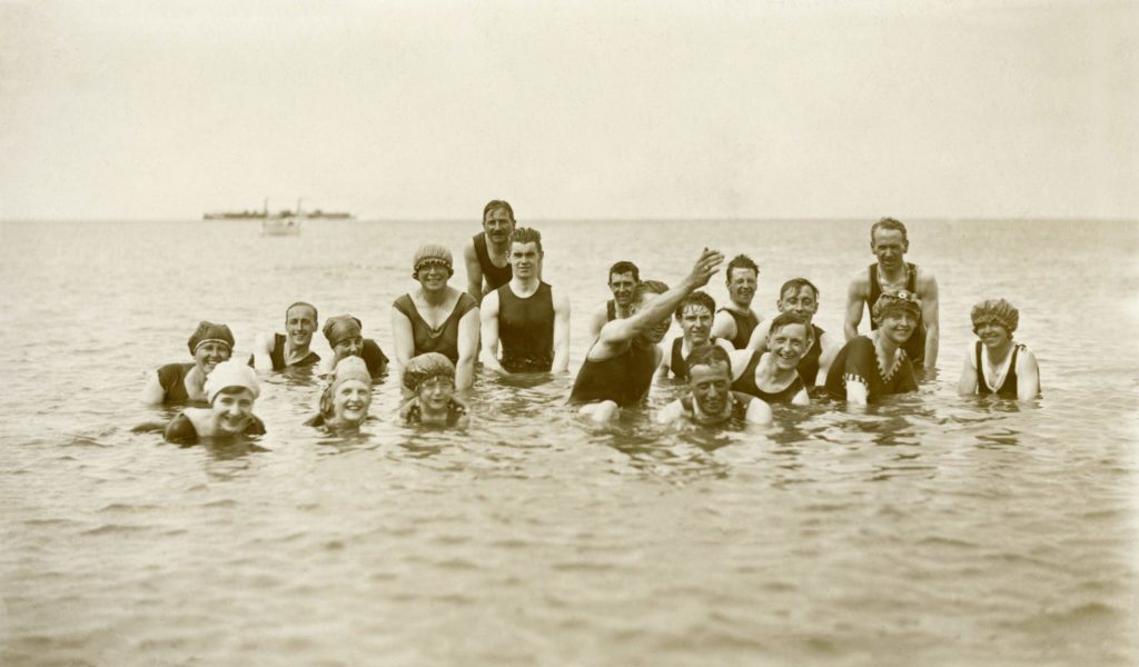 vintage photo legacy people swimming