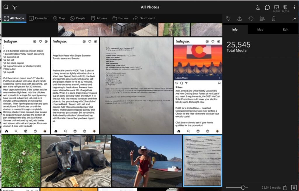 Mylio All Photos view with screenshots